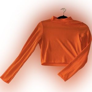 PRETTYLITTLETHING Neon Orange Crop Top